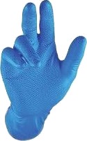 Handske Keep Safe Grippaz Str. L Uden Velourisering Nitril Blå   24 Stk.