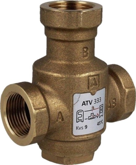 Afriso Temperaturventil Atv 333 Dn25 Rp1", Kvs 9, 45°C