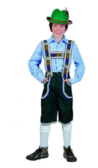 Boland Traciks Lyseblå Tyrolerskjorte, Barn ES401095140