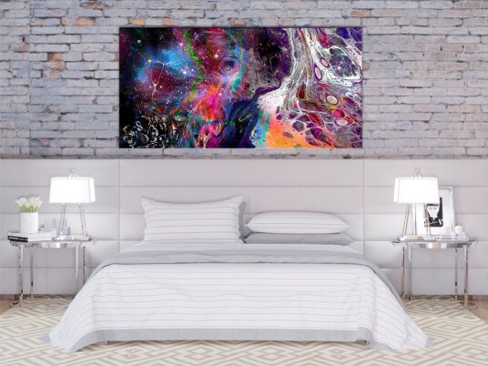 Tavle Colourful Galaxy 1 Part Wide 60X30 Artgeist sp. z o. o.