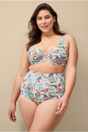 Ellos Plus Collection Alyson Maxi Bikini Rosa Hvit