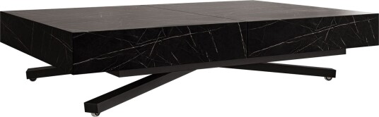 Avendi uttrekkbart sofabord 200 cm - svart, svart marmor