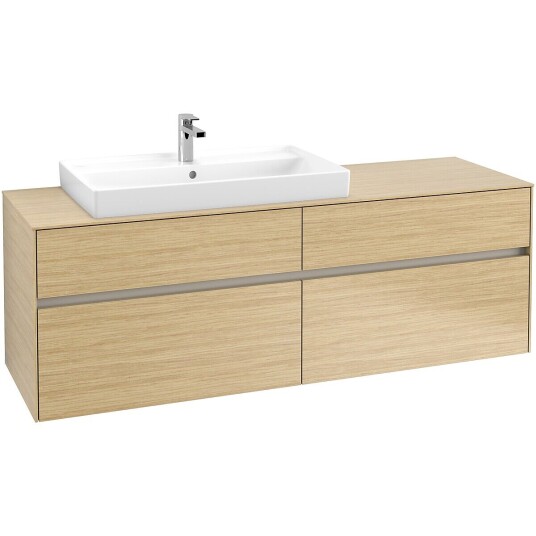 Villeroy & Boch Collaro Servantskap med 4 skuffer 160x50x54,8 cm u/lys Nordisk Eik Villeroy & Boch Collaro Servantskap med 4 skuffer 160x50x54,8 cm u/lys Nordisk Eik