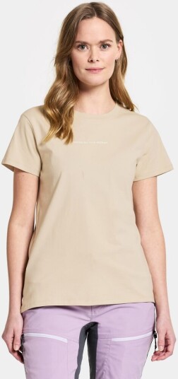 Didriksons Ingarö T Shirt Printed Light Beige