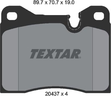 Bremseklosser TEXTAR 2043702 Bremseklosser TEXTAR 2043702