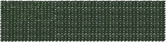 vidaXL Balkong skjerm med blader Mørkegrønn 600 x 150 cm