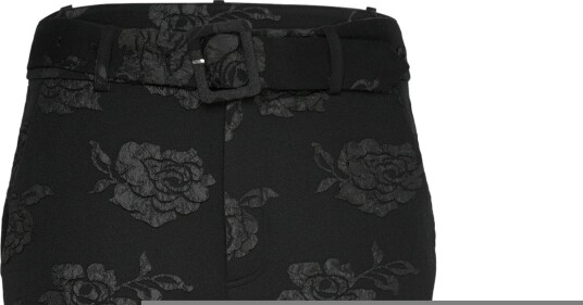 ROTATE Jacquard Capri Pants Black 42