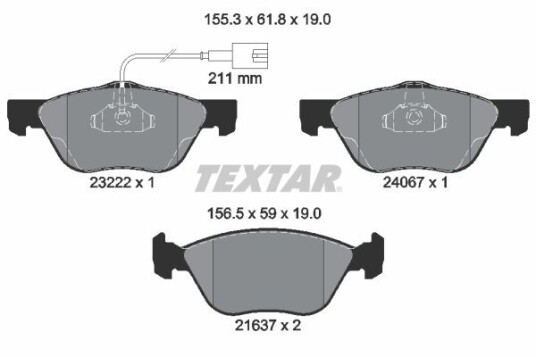 Bremseklosser TEXTAR 2322201