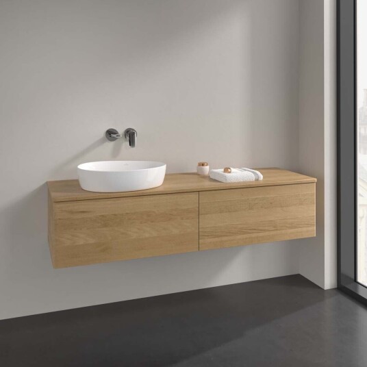 Villeroy & Boch  Antao Servantskap med 2 skuffer 160x50x36 cm u/lys Eik
