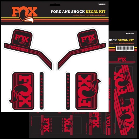 Fox Decal / Klistremerker 16 Til Gaffel Og Demper Rød