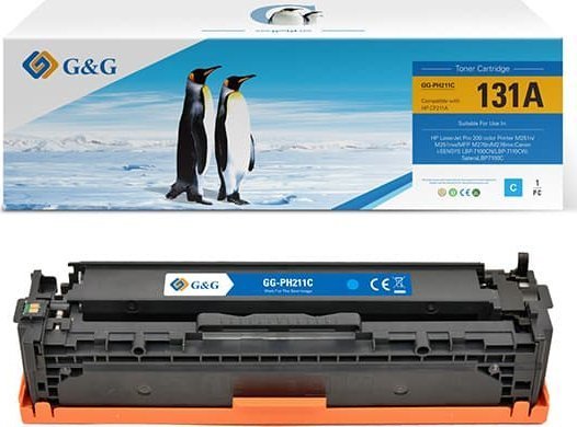 G&G-Kompatibel Su-Toner Hp Cf211a Canon Crg731 Nt-Ph211c Hp 131A Cyan 1800-Tallet