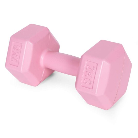 Hex manualer sett 2x2 kg treningsvekter fitness belastning rosa ModernHome Hex manualer sett 2x2 kg treningsvekter fitness belastning rosa ModernHome