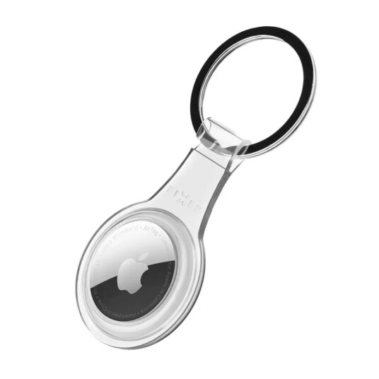 FIXED Pure Transparent Deksel med Nøkkelring for Apple AirTag