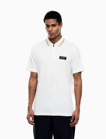 EA7 Polo Shirt Cream S EA7 Polo Shirt Cream S