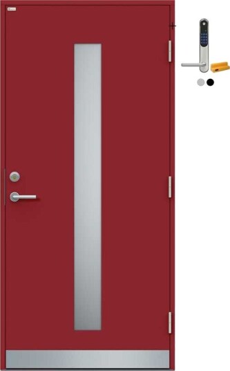 Ytterdør Diplomat Marina Extreme Klart Glass med Yale Doorman Classic Home