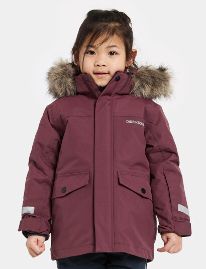 Didriksons Bjärven Kids Parka 4 Red 80