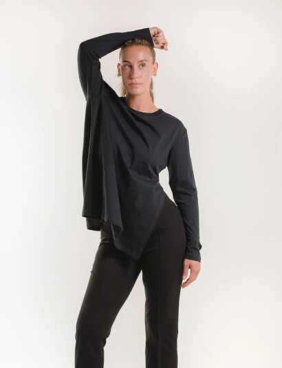 Boob Maternity T Shirt Long Sleeve   Black   M