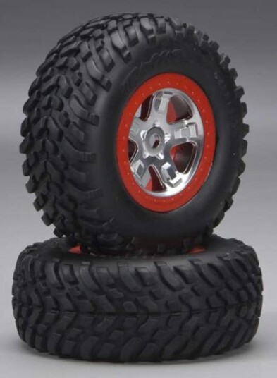 Traxxas 5973A Red Tires & Wheels Assembled Slayer Traxxas 5973A Red Tires & Wheels Assembled Slayer