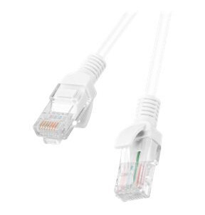 Lanberg Koblingskabel Rj-45 Hann Til Rj-45 Hann 2 M 5.4 Mm Utp Cat 6 Formstøpt Uten Hindringer Flertrådet Hvit Ral 9010