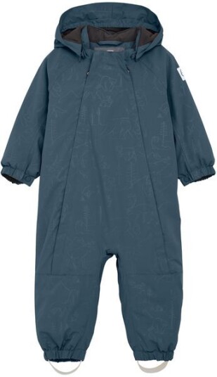 Color Kids Baby Coverall W. 2 Zip- Embos - Blue - 74