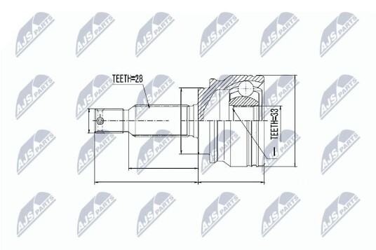 Nty Drivknute drivaksel NTY NPZ CH 010