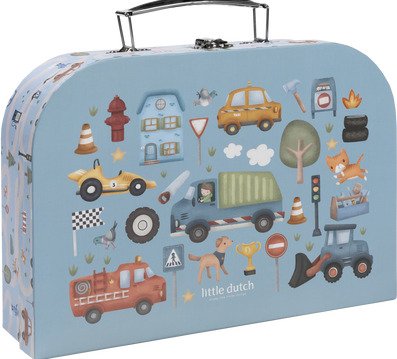 Little Dutch Creativity Suitcase Jim Vehicles