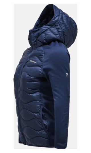 Peak Performance Helium Down Hybrid Hood Dame Blue Shadow XL