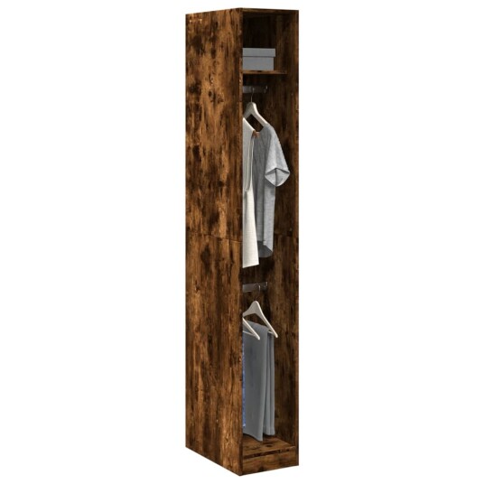 Garderobe røkt eik 30x50x200 cm konstruert tre 8721158341235
