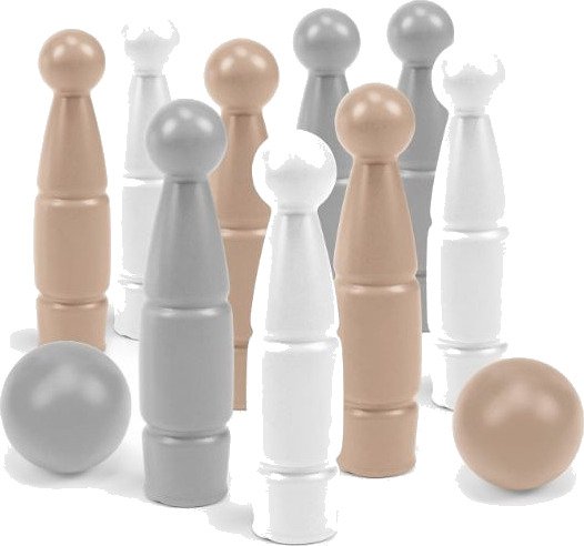 Wader Bowlingsett For Barn 12 m+ - 11 Deler - Brun/Beige