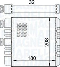 MAGNETI MARELLI 350218418000 Varmeapparat register MAGNETI MARELLI 350218418000 Varmeapparat register