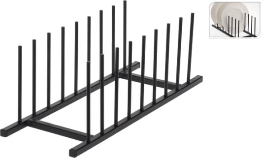 Home Styling Collection Organizer For Tallerkener Og Lokk I Metall Svart 34,5X12,5 Cm Home Styling Collection Organizer For Tallerkener Og Lokk I Metall Svart 34,5X12,5 Cm