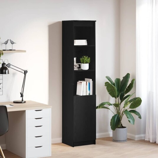 Høybord svart eik 37,5x35x180 cm konstruert tre Høybord svart eik 37,5x35x180 cm konstruert tre