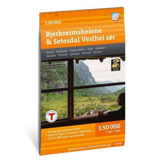 Turkart Bjerkreimsheiene & Setesdal Vesthei sør
