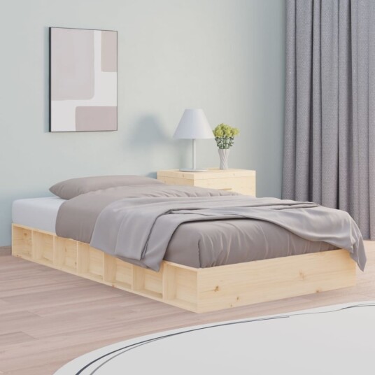 vidaXL Sengeramme 75x190 cm 2FT6 Small Single heltre