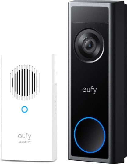 Eufy Ringeklokke Med Kamera C31 + Chime 2K Svart Eufy Ringeklokke Med Kamera C31 + Chime 2K Svart