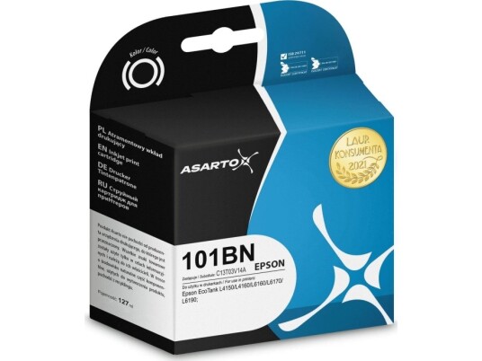 Tusz Asarto Tusz Asarto Do Epson 101Bn | C13t03v14a | 127 Ml | Black