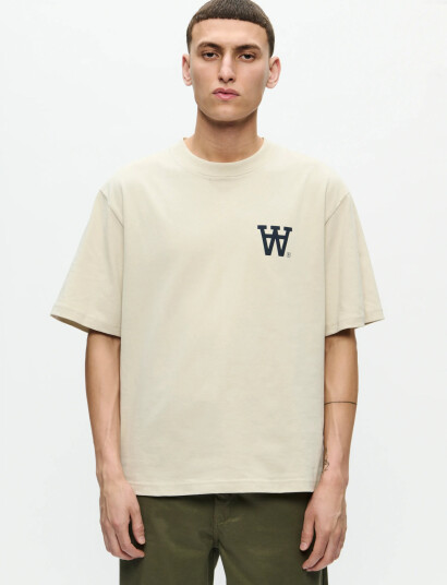 WOOD WOOD Wwliam Tee Aachest 25220 - Cream - S