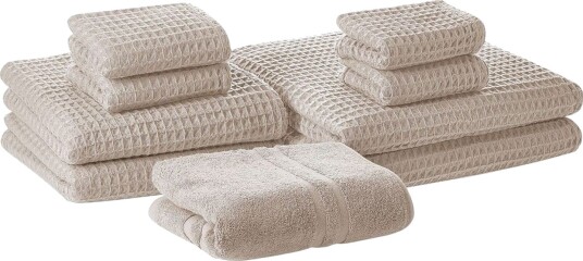 Håndkle Areora sett med 9 Beige Beige