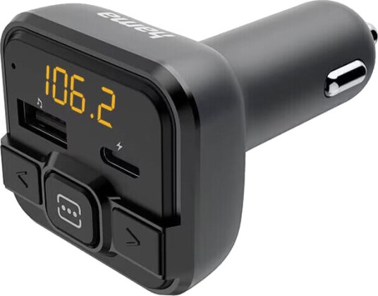 Hama Bluetooth FM-sender USB-C med MicroSD og FM-frekvens 87,6 - 107,9 MHz