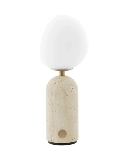 Globen Lighting Portable Table Lamp Torrano Beige Travertine Beige 12X12X28CM Globen Lighting Portable Table Lamp Torrano Beige Travertine Beige 12X12X28CM