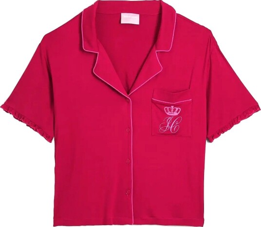 Juicy Couture Juicy Crown Frill Pyjama Set Scandi Smu PERSIAN RED XS
