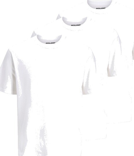 Jack & Jones T skjorte Jacjones Basic Ss Tee W 3 pack Hvit