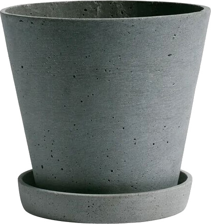 HAY Flowerpot with saucer krukke M Ø14 cm Grønn