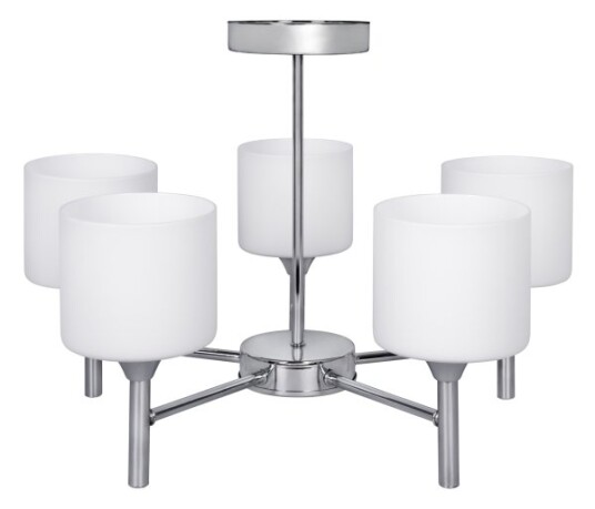 Activejet Aje-Mira 5P, 5 Ampuller, E27, Ip20, Sølv Activejet Aje-Mira 5P, 5 Ampuller, E27, Ip20, Sølv
