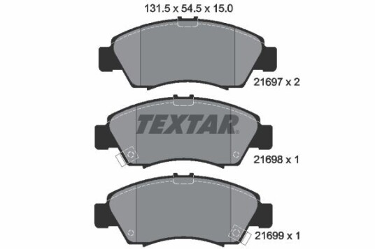 Bremseklosser TEXTAR 2169701 Bremseklosser TEXTAR 2169701