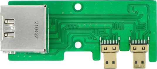 Dobbel HDMI adapter fra microHDMI for Raspberry Pi 4B og Pi 5 Dobbel HDMI adapter fra microHDMI for Raspberry Pi 4B og Pi 5