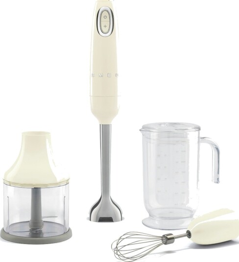 Smeg HBF03 Stavmikser med tilbehør 700 W Rustfritt Stål Kremfarge Smeg HBF03 Stavmikser med tilbehør 700 W Rustfritt Stål Kremfarge