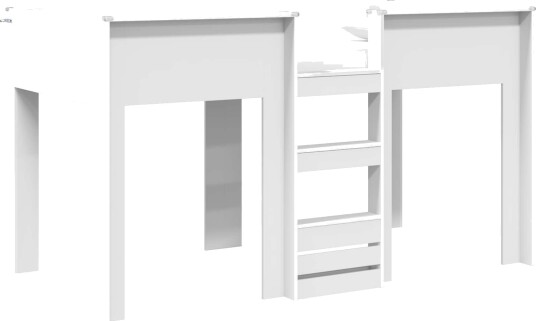 Køyeseng for Barn med lagring Hvit 90 x 200 cm Konstruert tre Køyeseng for Barn med lagring Hvit 90 x 200 cm Konstruert tre