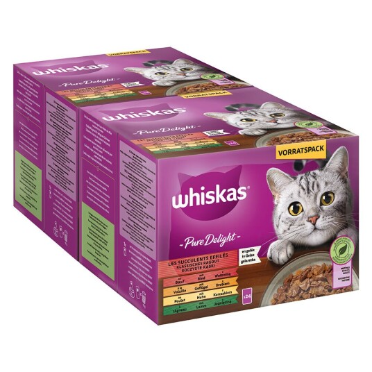 Whiskas Multipack Pure Delight Porsjonsposer 48 X 85 G Klassisk Ragout I Gelè (4 Sorter) Whiskas Multipack Pure Delight Porsjonsposer 48 X 85 G Klassisk Ragout I Gelè (4 Sorter)