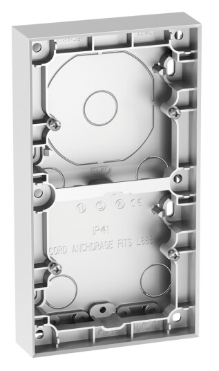 ELKO Plus dobbel påveggskappe 25mm Aluminium